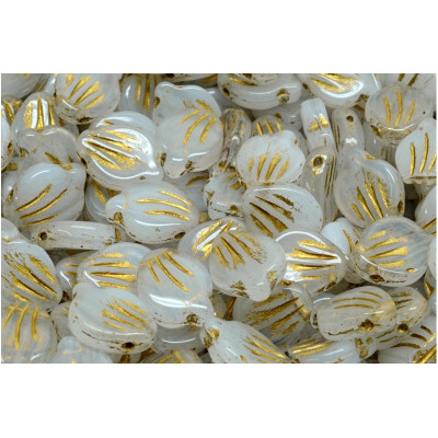 Peony Petal Beads 9x12 mm N. 4142 White