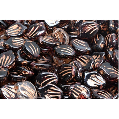 Peony Petal Beads 9x12 mm N. 4147 Black