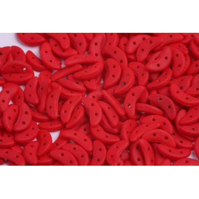 Czech Mates Crescent 10x3 mm N. 111 Matte Opaque Red 
