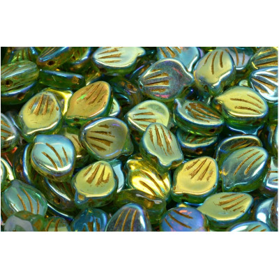 Peony Petal Beads 9x12 mm N. 4156 Green