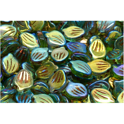 Peony Petal Beads 9X12 mm N. 4158 Verde