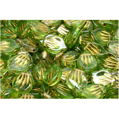 Peony Petal Beads 9x12 mm N. 4161 Green