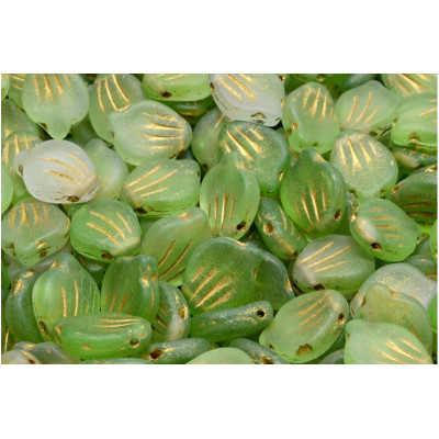 Peony Petal Beads 9x12 mm N. 4163 Green