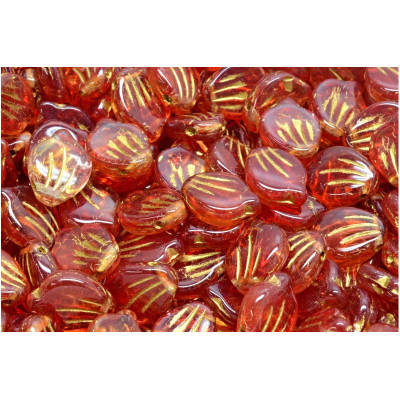 Peony Petal Beads 9X12 mm N. 4178 Rouge