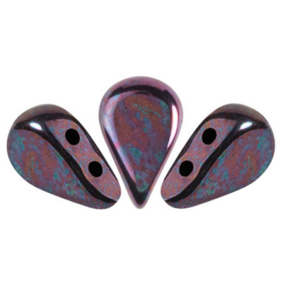 Amos® par Puca® 5x8mm Jet Nebula 23980/15001 | Czech Glass Beads