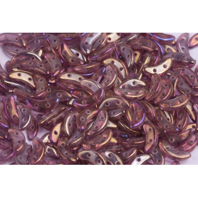 Czech Mates Crescent 10x3 mm N. 120 Luster Iris - Amethyst 