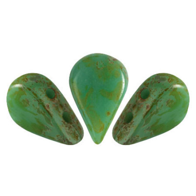 Amos® par Puca® 5x8mm Green Turquoise 63130/86805 | Czech Glass