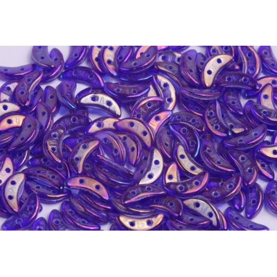 Czech Mates Crescent N. 122 Luster Iris - Cobalt 