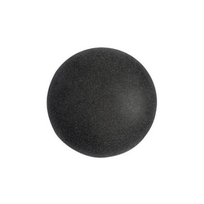 14mm Cabochon par Puca Jet Mat 23980/84100 | Matte Black Czech Glass