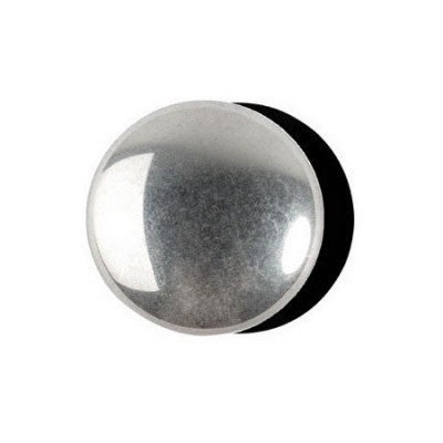 14mm Cabochon par Puca Jet Silver 23980/27001 | Czech Glass