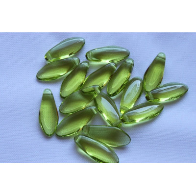 Dagger beads 7x17 mm N. 1976 Green