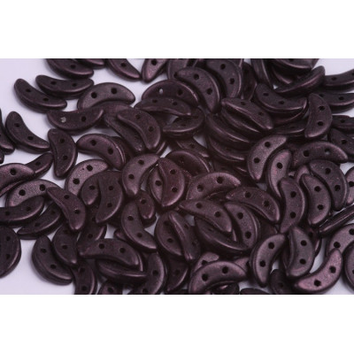 Czech Mates Crescent 10x3 mm N. 126 Metalic Suede - Dark Plum 