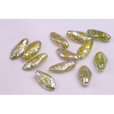 Dagger beads 7x14 mm N. 338 Green