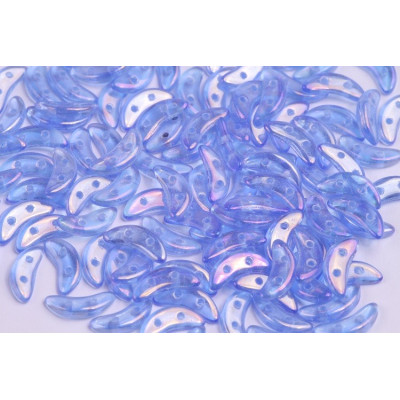 Czech Mates Crescent N. 131 Luster Iris - Sapphire 