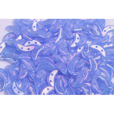 Czech Mates Crescent N. 132 Luster Iris - Opal Sapphire 
