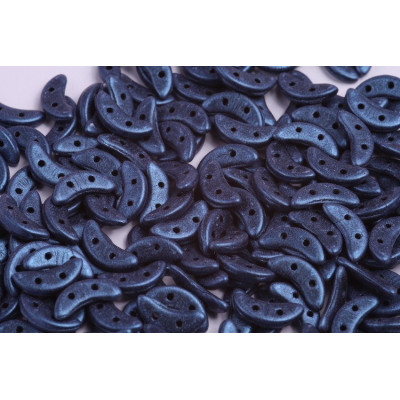 Czech Mates Crescent 10x3 mm N. 138 Metallic Suede - Blue 
