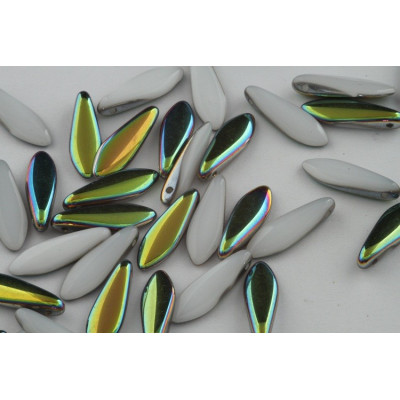 Dagger beads 5x16 mm N. 2399 White