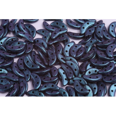 Czech Mates Crescent 10x3 mm N. 144 Polychrome - Indigo Orchid 