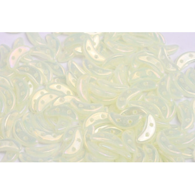 Czech Mates Crescent 10x3 mm N. 146 Luster Iris Milky Jonquil 