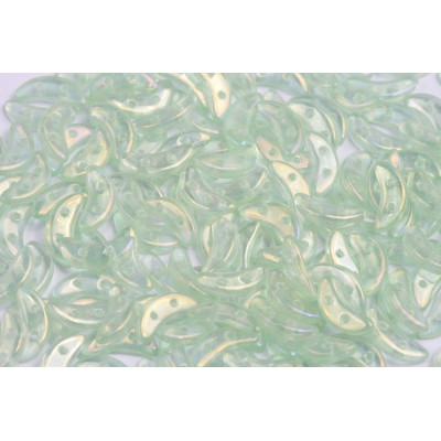 Czech Mates Crescent 10x3 mm N. 150 Luster Iris Peridot 