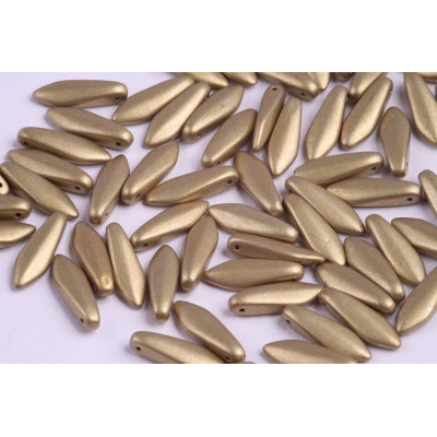 Dagger beads 5x16 mm N. 5502 Gold