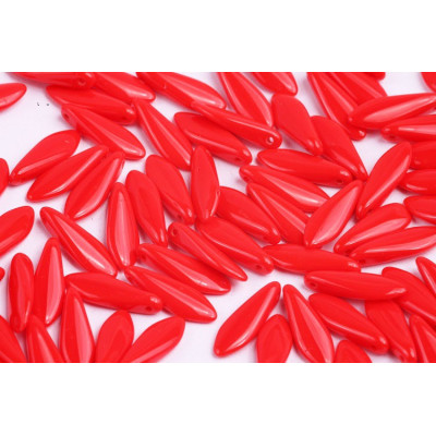 Dagger beads 5x16 mm N. 75 OPAQUE CORAL RED