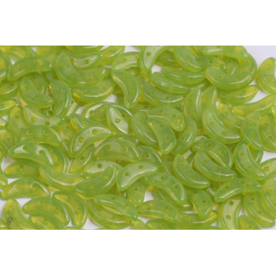 Czech Mates Crescent 10x3 mm N. 152 Milky Dark Peridot 