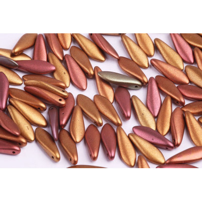 Dagger beads 5x16 mm N. 81 CRYSTAL VIOLET RAINBOW