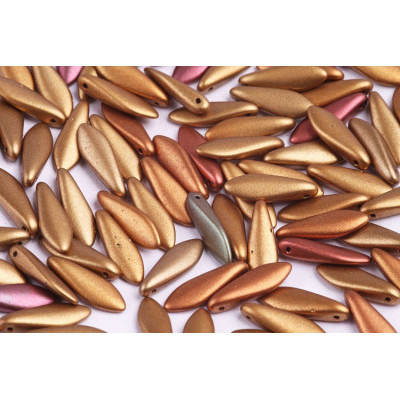 Dagger beads 5x16 mm N. 82 CRYSTAL ORANGE RAINBOW