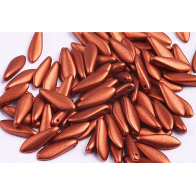 Dagger beads 5x16 mm N. 85 CRYSTAL BRONZE FIRE RED
