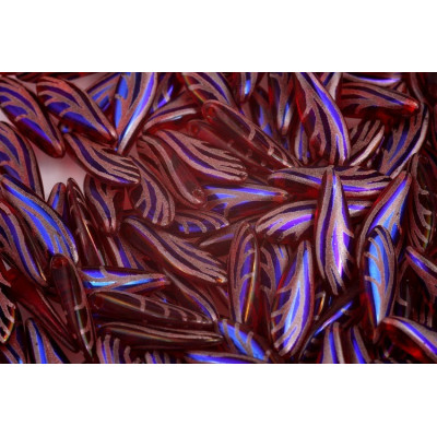 Dagger beads 5x16 mm N. 47 Red