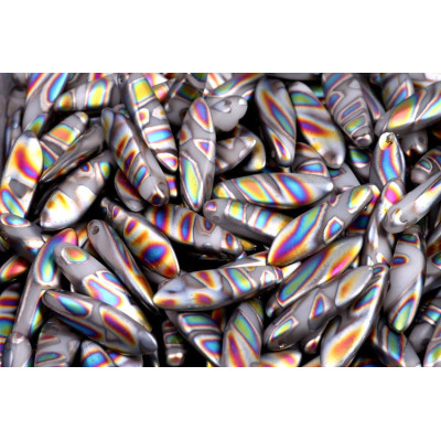 Dagger beads 5x16 mm N. 16 Grey