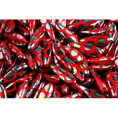Dagger beads 5x16 mm N. 18 Red