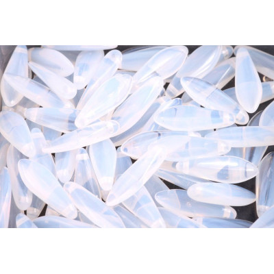 Dagger beads 5x16 mm N. 2881 WHITE OPAL