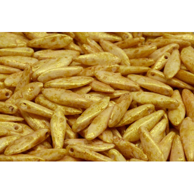 Dagger beads 5x16 mm N. 1738 OPAQUE BEIGE SPOTTED