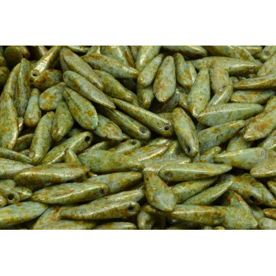 Dagger beads 5x16 mm N. 1742 Chalk Herbs&Spices Cardamom