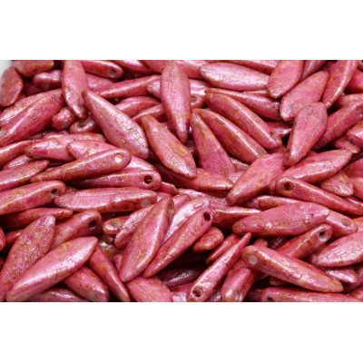 Dagger beads 5x16 mm N. 1743 OPAQUE  VIOLET SPOTTED