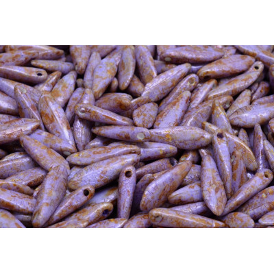 Daghe 5X16 mm N. 1744 OPAQUE  DARK VIOLET SPOTTED