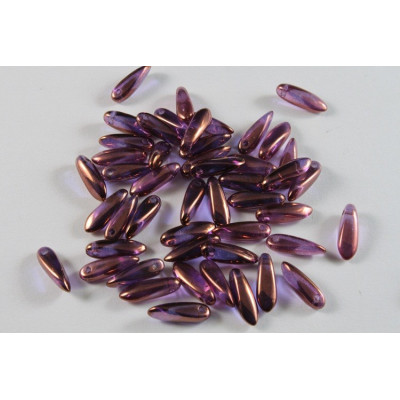Dagger beads 3x11 mm N. 2495 Violet