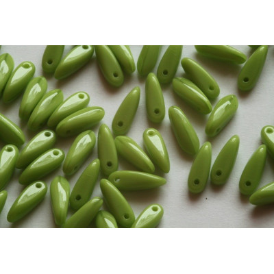 Dagger beads 3x11 mm N. 3587 Green