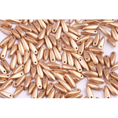 Dagger beads 3x11 mm N. 3590 Gold