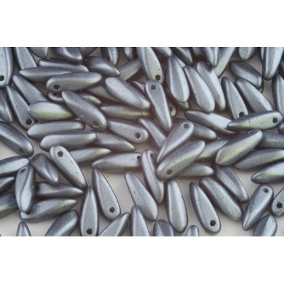 Dagger beads 3x11 mm N. 3690 Grey