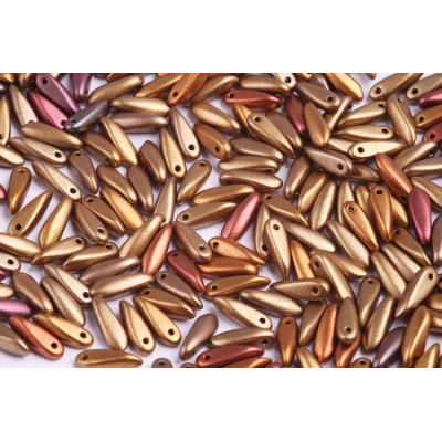 Dagger beads 3x11 mm N. 70 CRYSTAL ORANGE RAINBOW