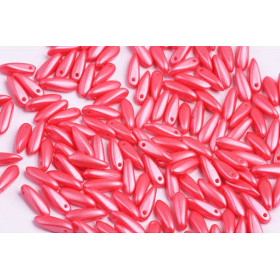 Dagger beads 3x11 mm N. 377 PEARL SHINE ROSE