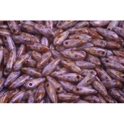 Dagas 3x11 mm N. 1837 OPAQUE  DARK VIOLET SPOTTED