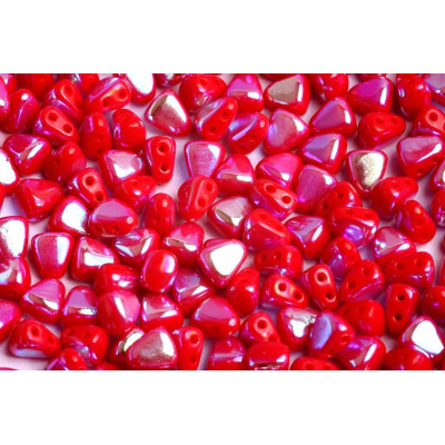 Matubo™ Nib-Bit 6x5mm Opaque Coral Red AB 93200/28703 | Czech Beads