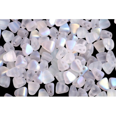 Matubo Nib-Bit Beads 6x5mm Crystal AB Mat 00030/28771 | Czech Glass