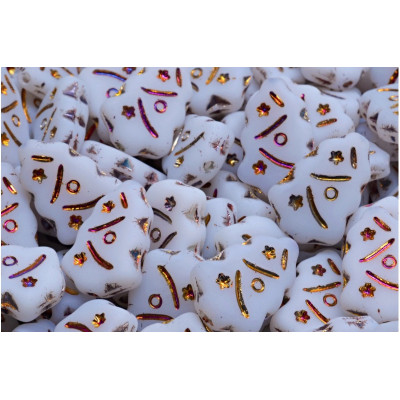 Christmas Tree Beads 17x12 N. 2234 Alabaster Matt Sliperit