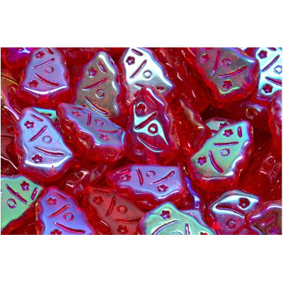 Christmas Tree Beads 17x12 N. 2244 RUBY AB