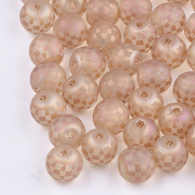 Round bead Laser 8 mm N. 73 Beige